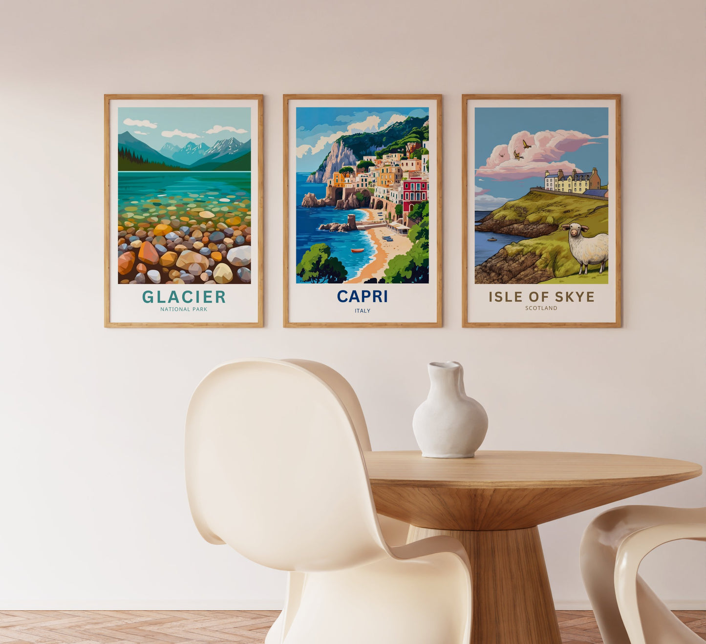 Capri Travel Poster - Discover Italy Timeless Mediterranean Magic