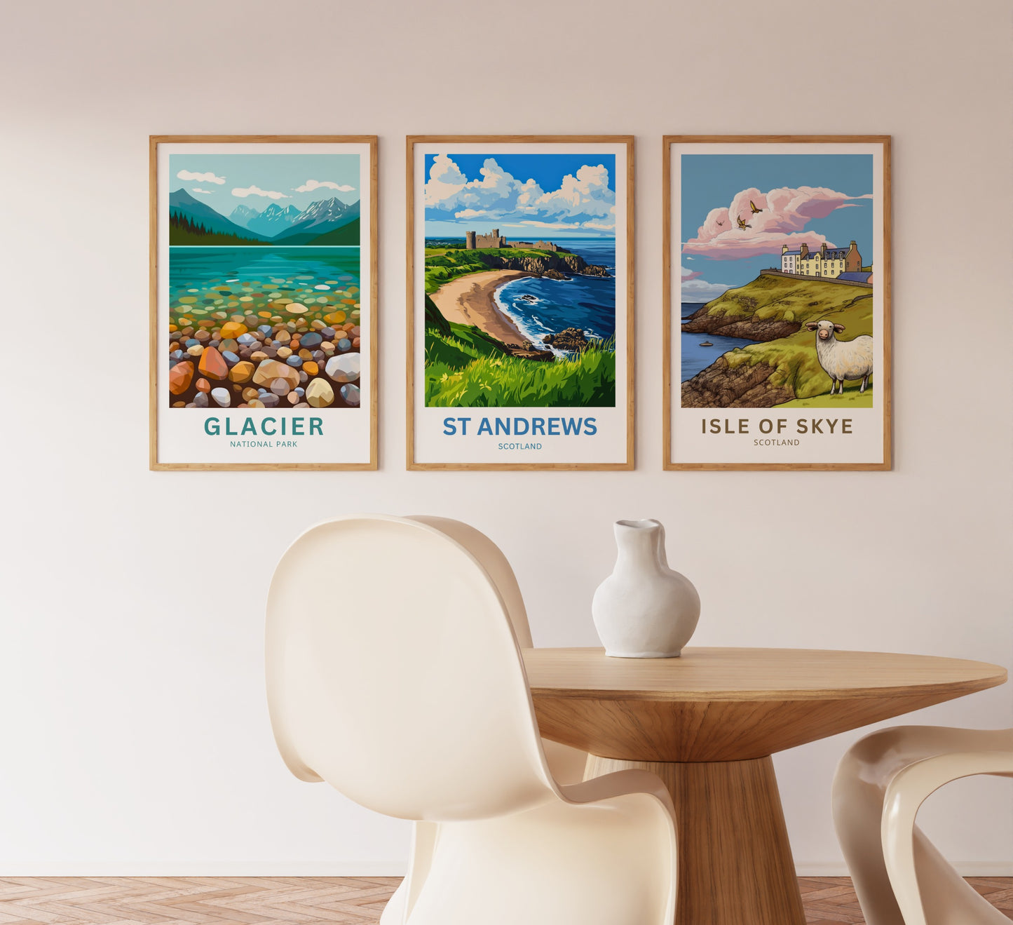 St. Andrews Travel Poster - Castle Ruins Coast