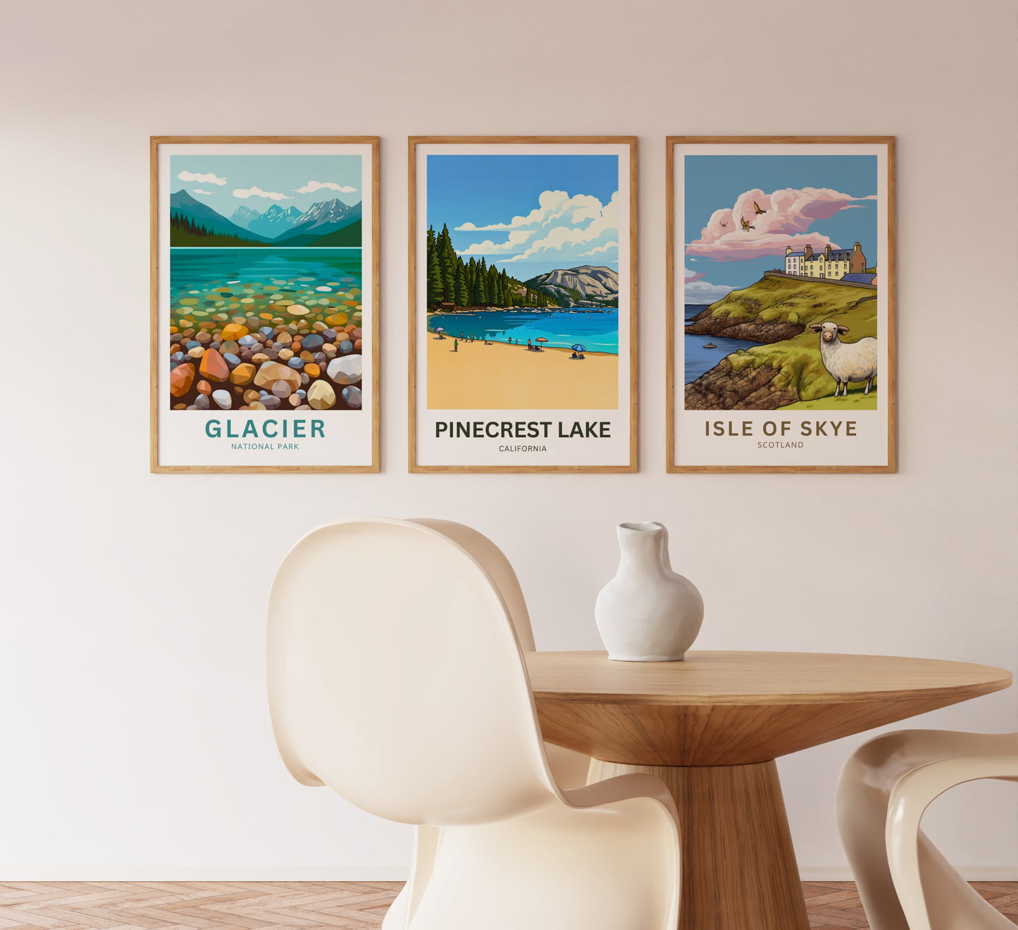 Pinecrest Lake Travel Poster - Whispering Pines Lake