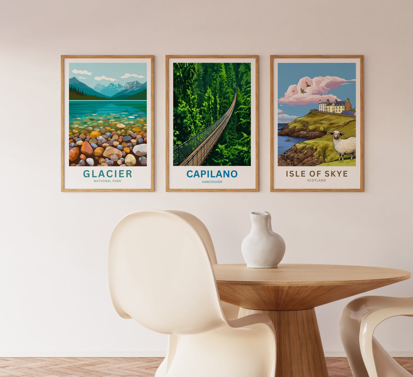 Capilano Suspension Bridge  Travel Poster - Forest crossing