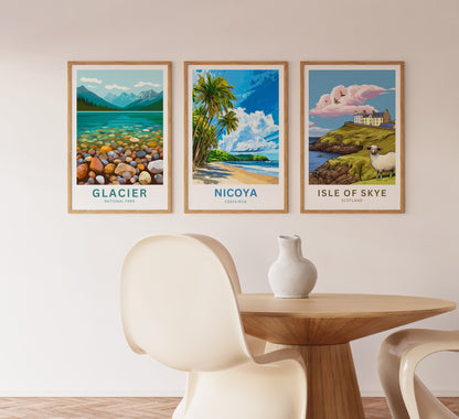 Nicoya Peninsula Travel Poster  - Costa Rica Breathtaking Beach
