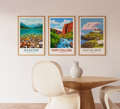 Fort Collins, Colorado Travel Poster - Colorado