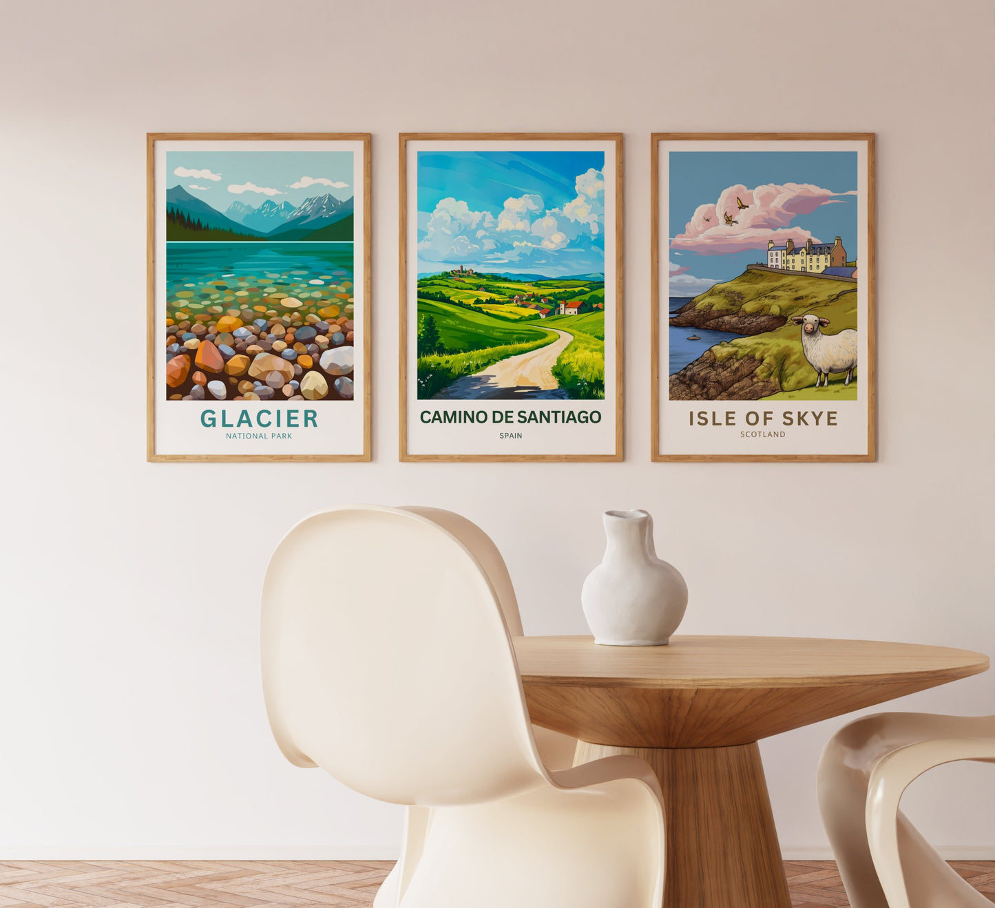 Camino de Santiago Travel Poster - The Heart of the Camino: Picturesque Villages on the Pilgrim’s Path