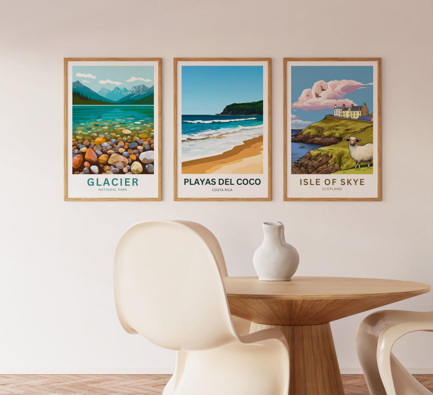 Playas del Coco Travel Poster  - Captivating Serene Shoreline of Costa Rica