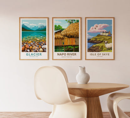 Napo River Travel Poster - Living