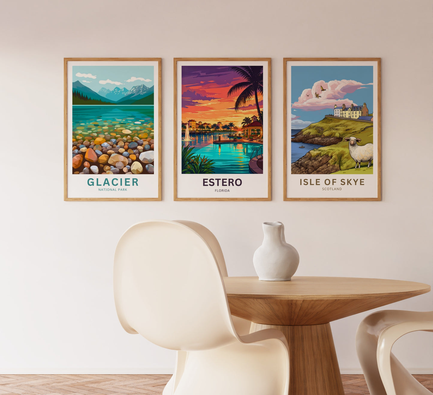 Estero Travel Poster - Sunsets & Palms