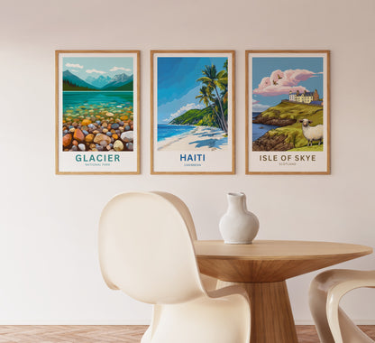 Haiti Travel Poster - Caribbean Beach