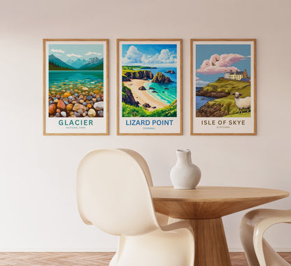 Lizard Point Travel Poster - Cornwall
