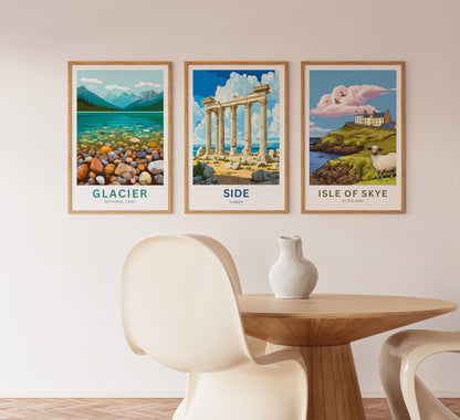 Side, Turkey Travel Poster - Gateway to the Mediterranean