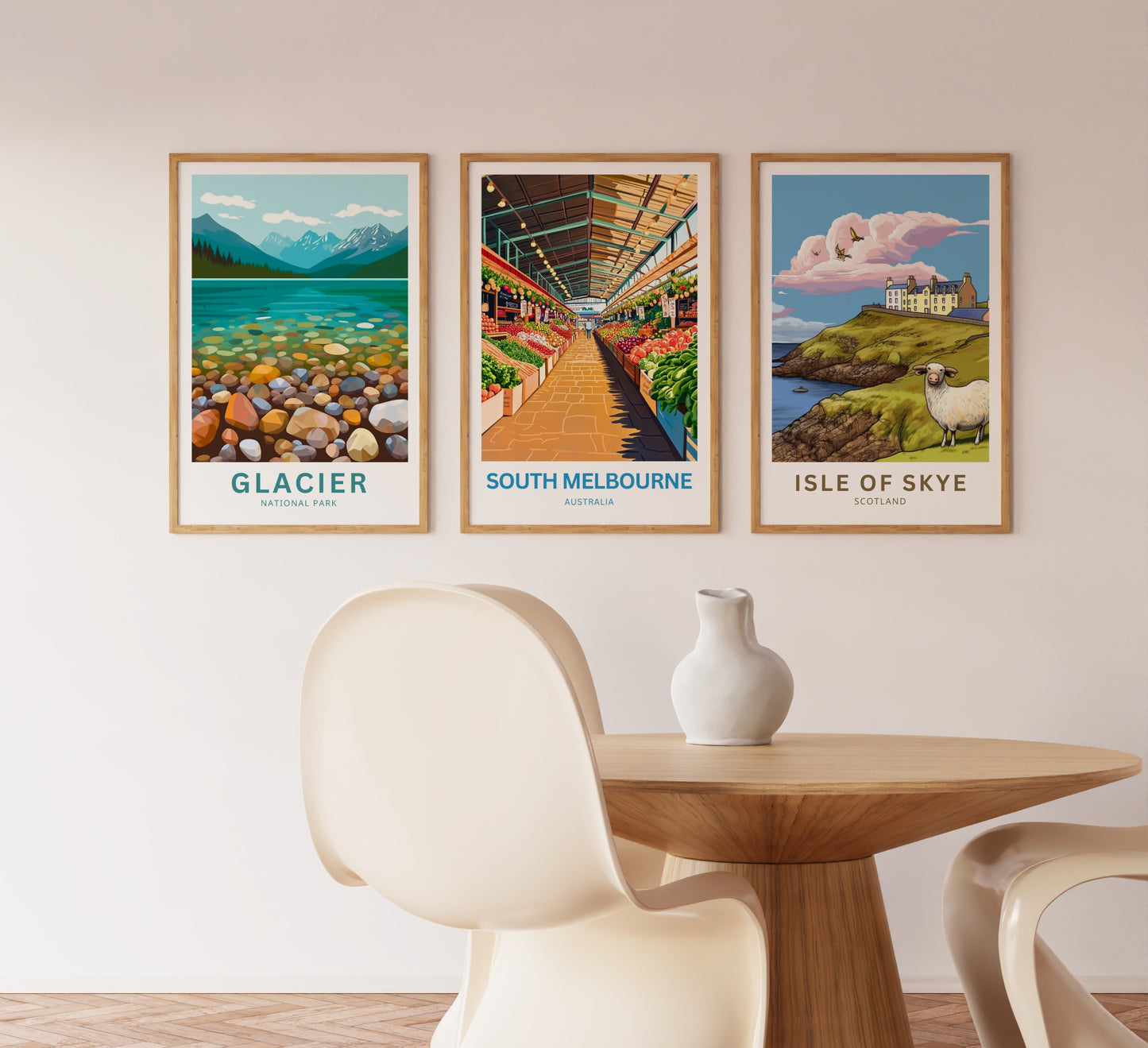 South Melbourne Market Travel Poster  - Explore Melbourne’s Fresh Side