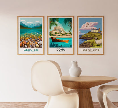 Doha Qatar Travel Poster