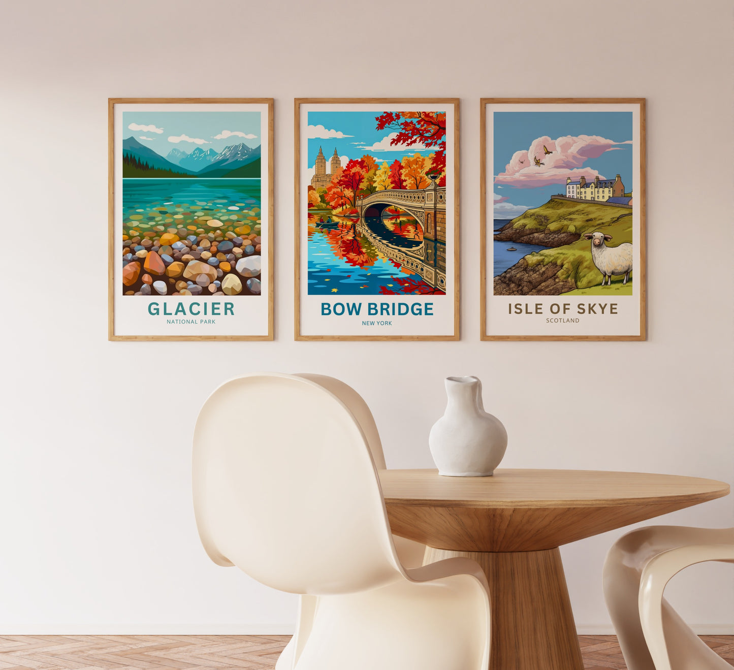 Bow Bridge  Travel Poster - Central Park Elegance
