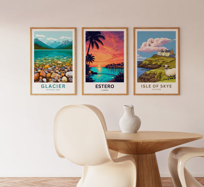 Estero Travel Poster - Florida's Hidden Paradise