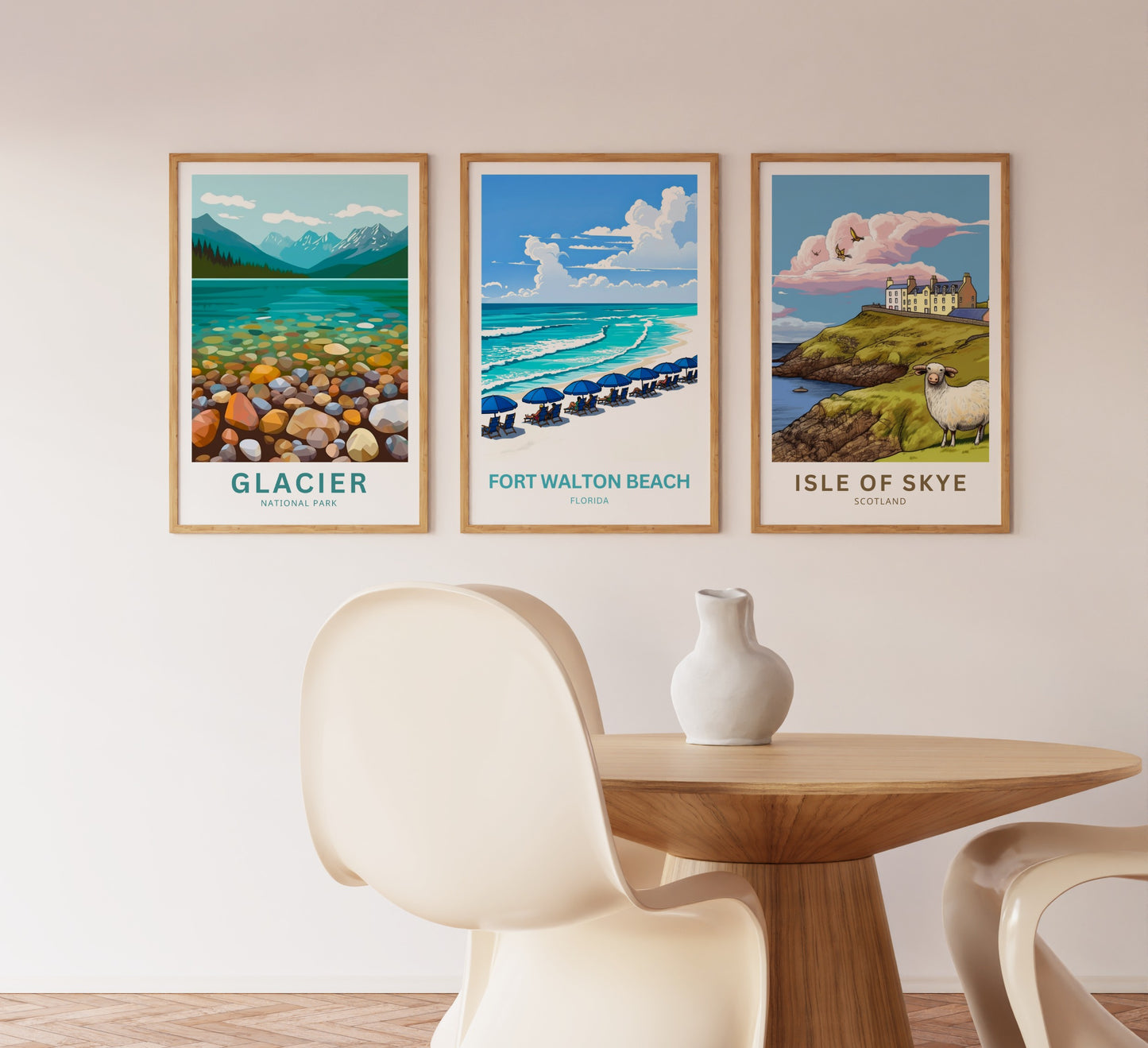 Fort Walton Beach Travel Poster - Sunsets & Sea Breezes