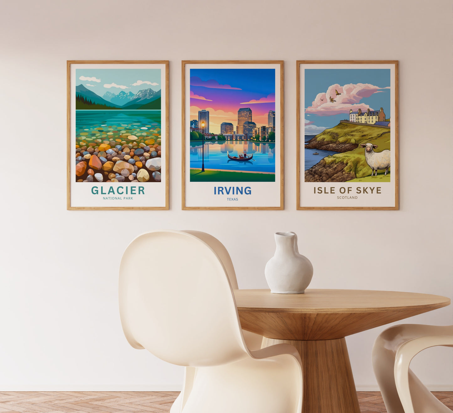 Las Colinas Irving, Texas Travel Poster - Lake Carolyn