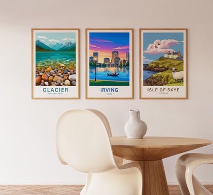 Las Colinas Irving, Texas Travel Poster - Lake Carolyn