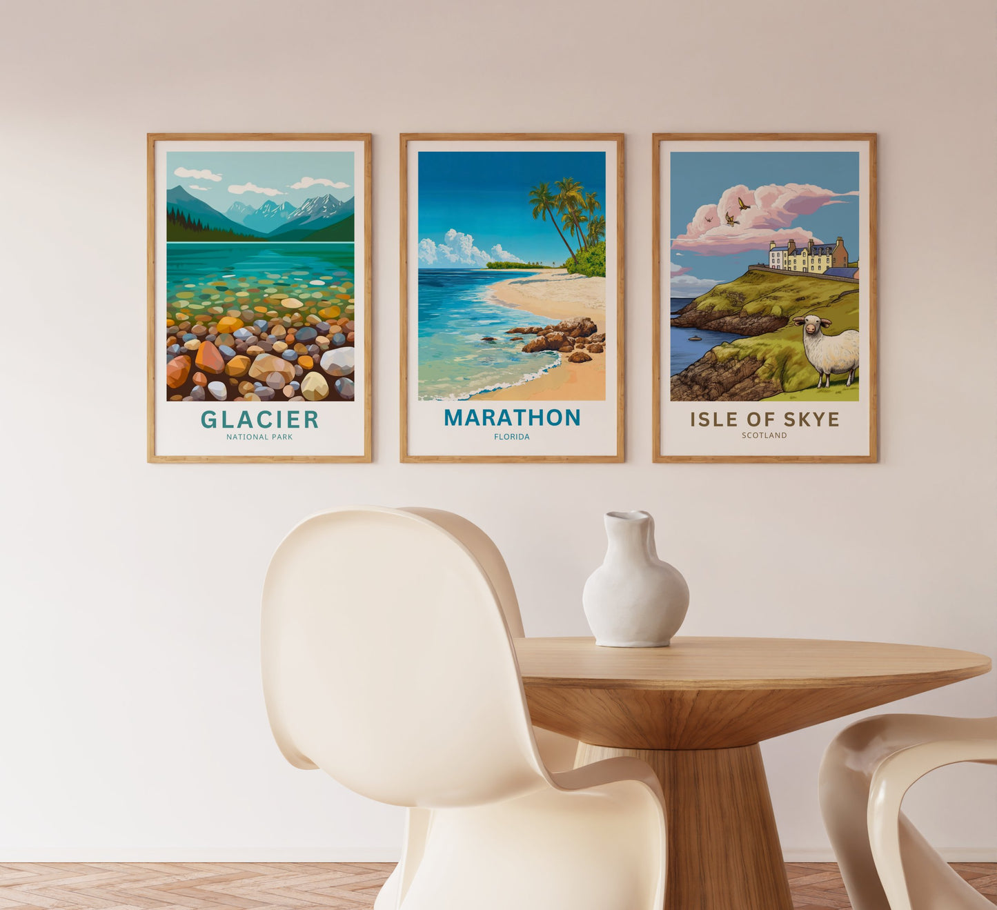 Marathon Travel Poster -  Stunning Crystal Clear Beach Florida