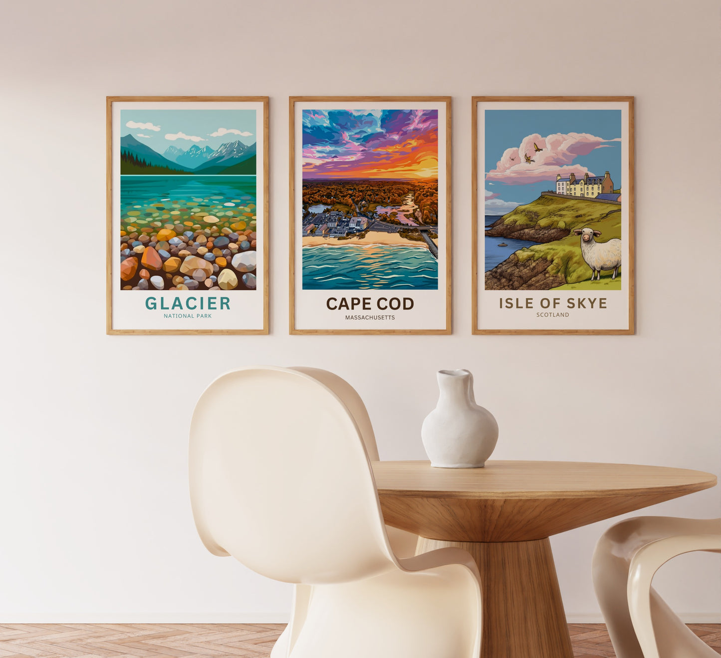 Cape Cod Travel Poster - Stunning Coastal Sunset