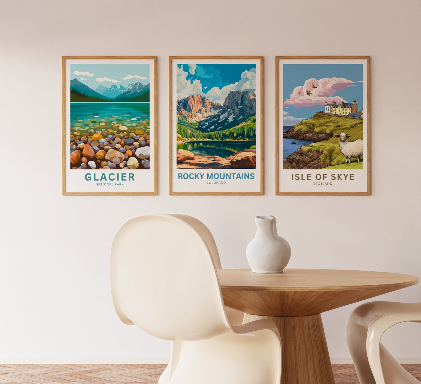 Rocky Mountains Travel Poster - Beautiful Mountain Views and Wilderness