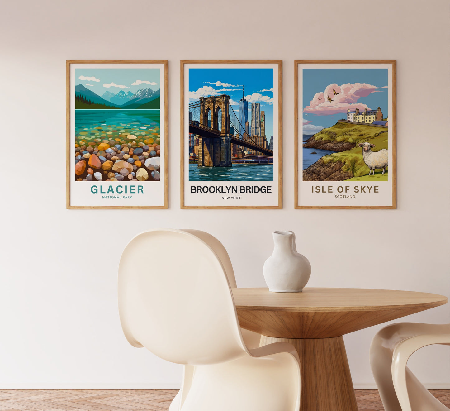 Brooklyn Bridge Travel Poster -  East River Crossing