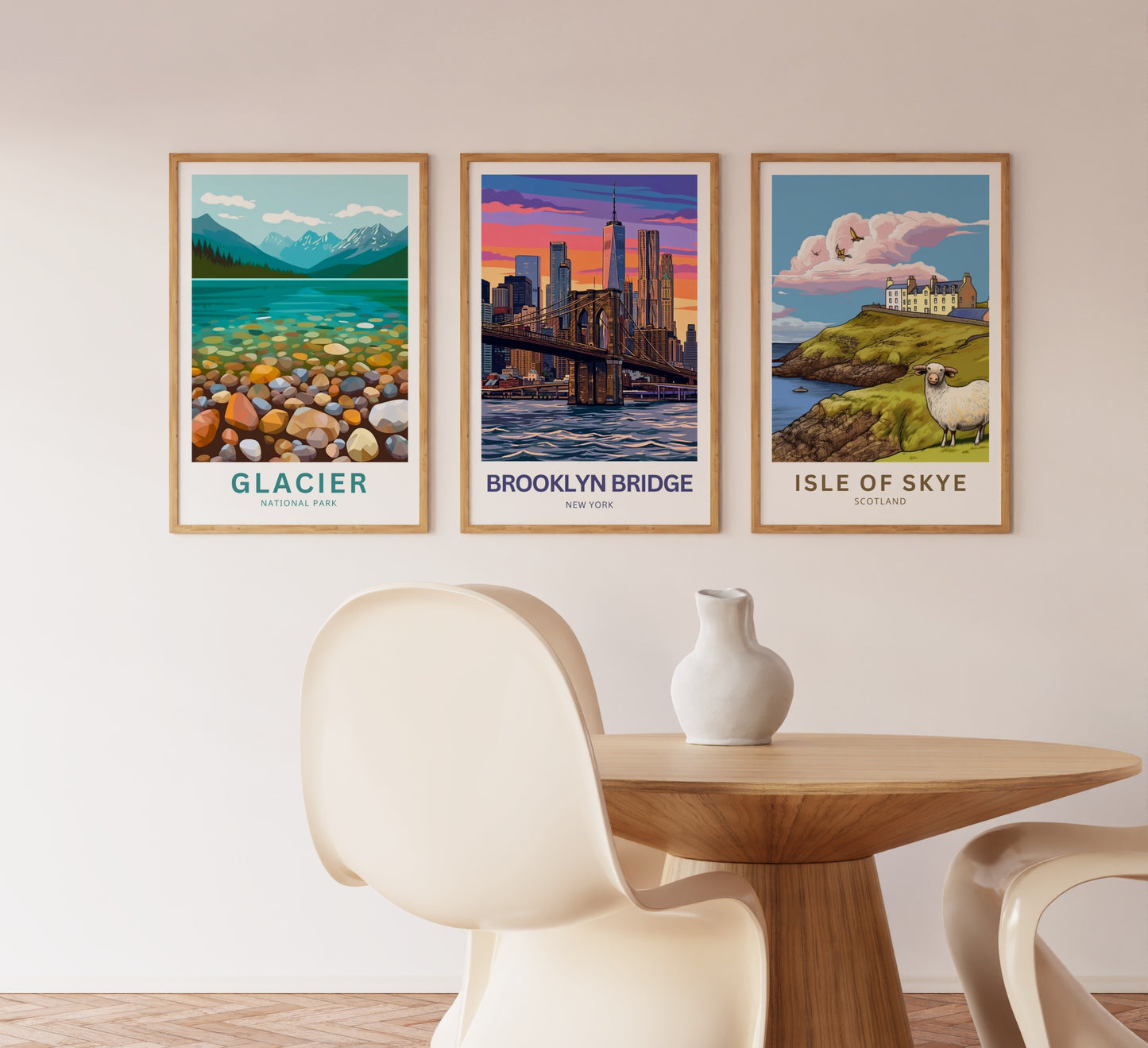 Brooklyn Bridge Travel Poster -  Stunning Evening View