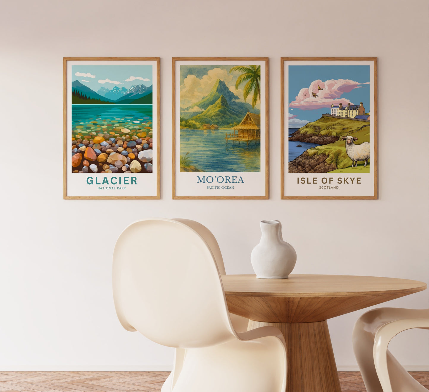 Mo’orea, Watercolor design poster, Pacific Ocean Print, Mo’orea Wall Art