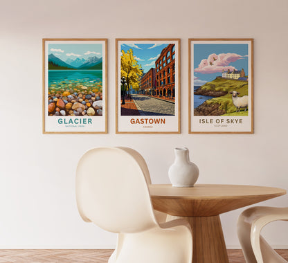Gastown Travel Poster - Vancouver Heritage Streetscape
