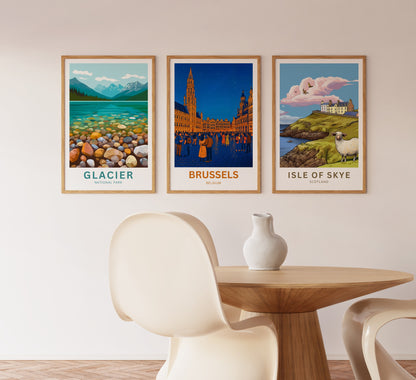 Brussels Travel Poster - Belgium