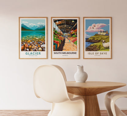 South Melbourne Travel Poster  - City Vibes, Local Market