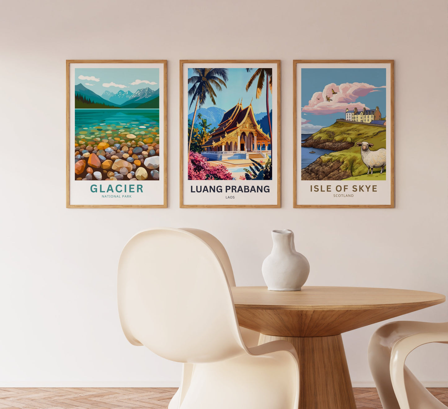Luang Prabang Travel Poster - Mesmerizing Laos Temple