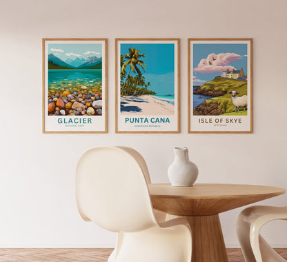 Punta Cana Travel Poster - Breathtaking Beach in Dominican Republic