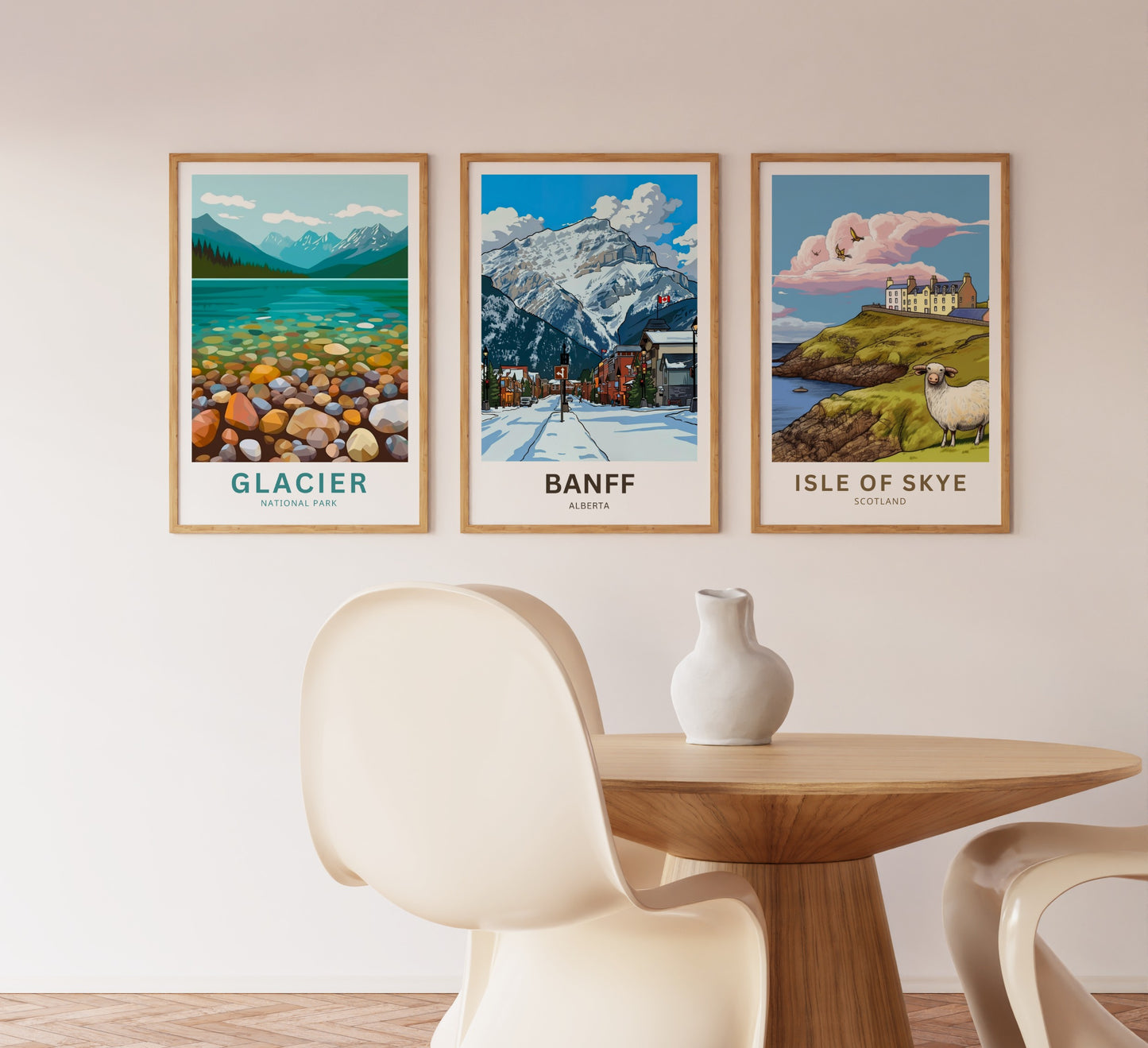 Banff Avenue Travel Poster- Winter