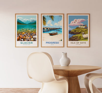 Progreso Travel Poster -  Breezes of Mexico