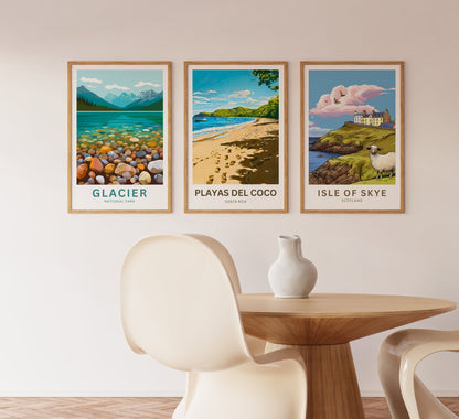Playas del Coco Travel Poster  - Captivating Beach of Costa Rica