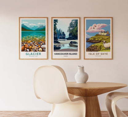 Vancouver Island Travel Poster - Where Forest Meets the Sea