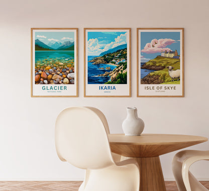 Ikaria Beach Travel Poster  - Greece