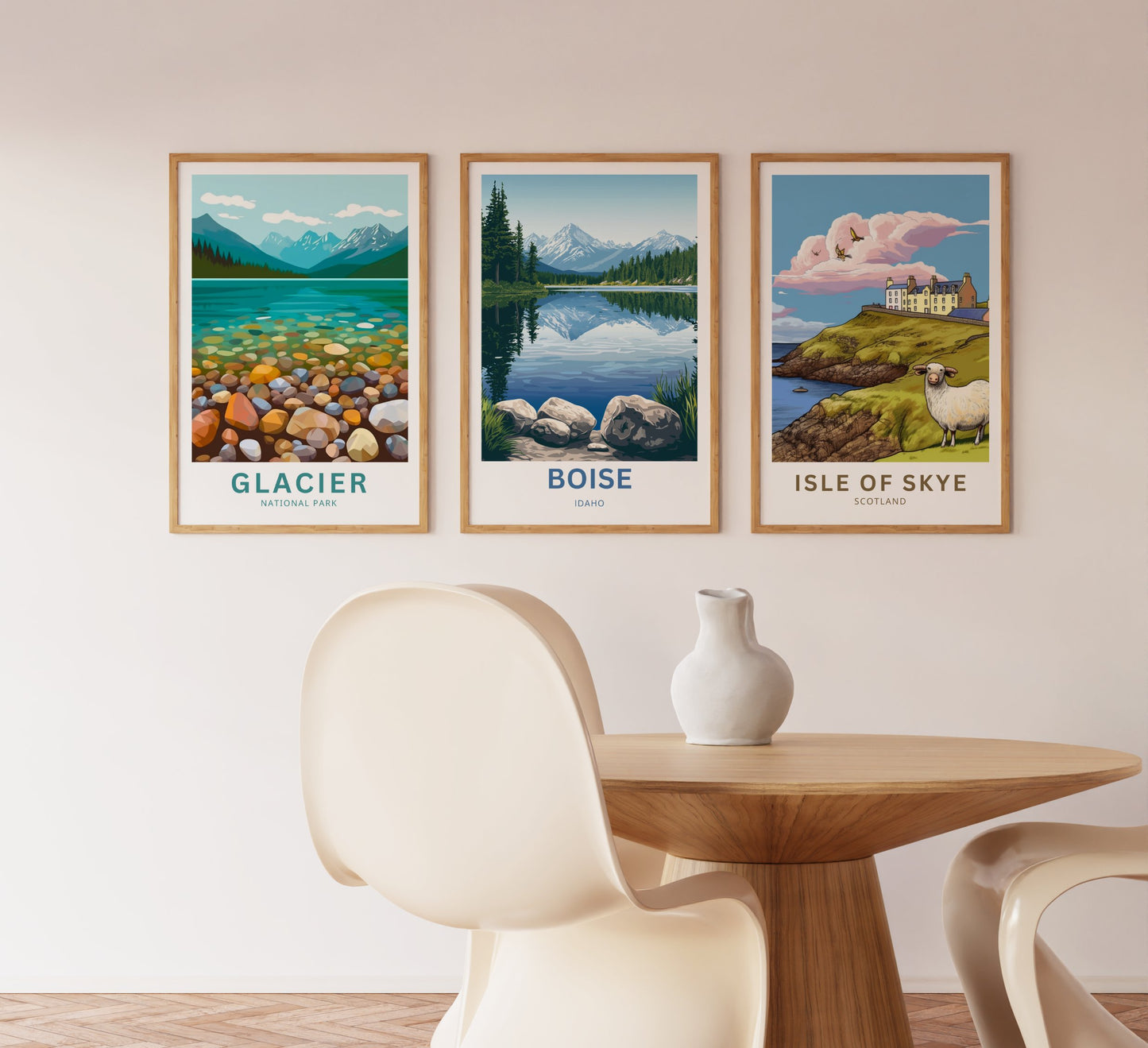 Boise Travel Poster - Tranquil Lakeside Spot