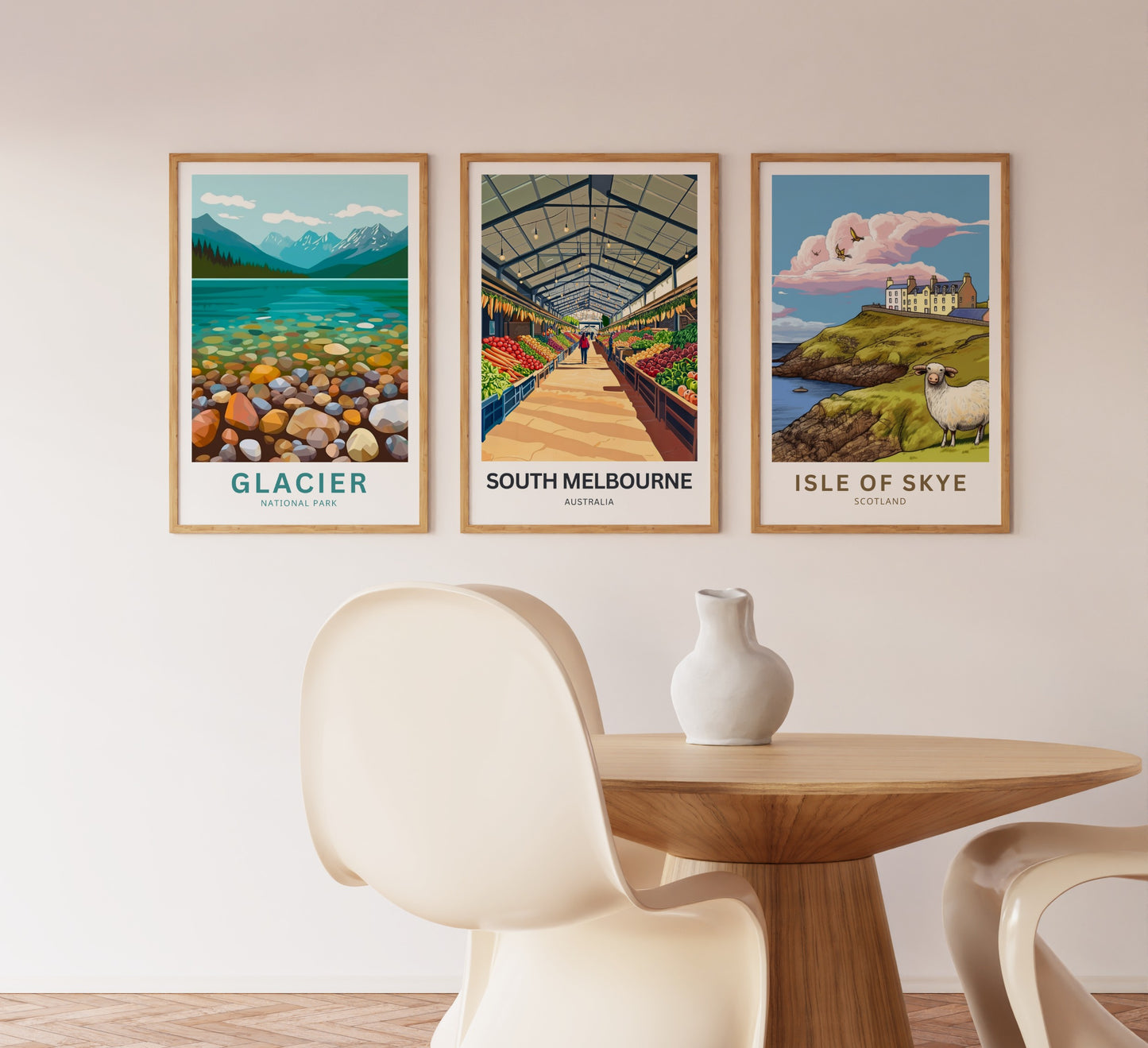 South Melbourne Market Travel Poster  - Gather, Taste, Discover