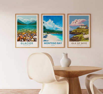 Montego Bay Travel Poster - Serene Vacation Beach of Jamaica
