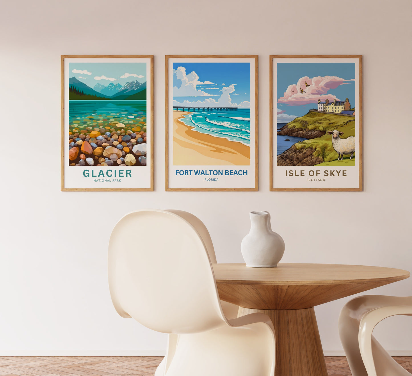 Fort Walton Beach Travel Poster - Gulf Coast Glow