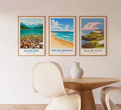 Fort Walton Beach Travel Poster - Gulf Coast Glow