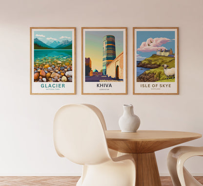 Khiva Travel Poster -  The Walled City of Wonders