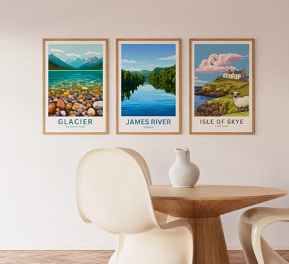 James River Travel Poster - Virginia
