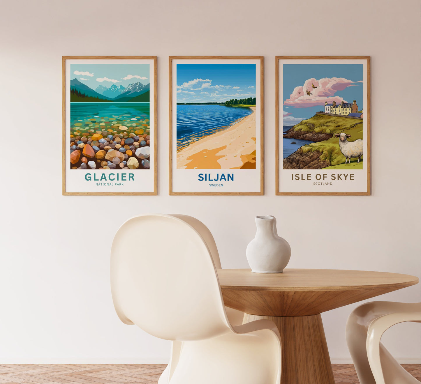 Lake Siljan Travel Poster - Sweden