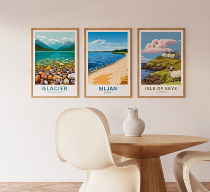 Lake Siljan Travel Poster - Sweden
