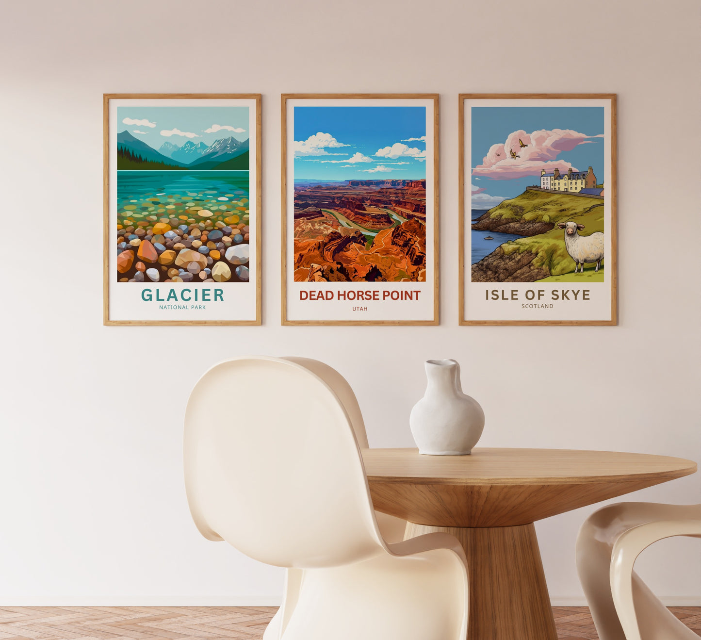 Dead Horse Point Travel Poster - Stunning Red Cliffs