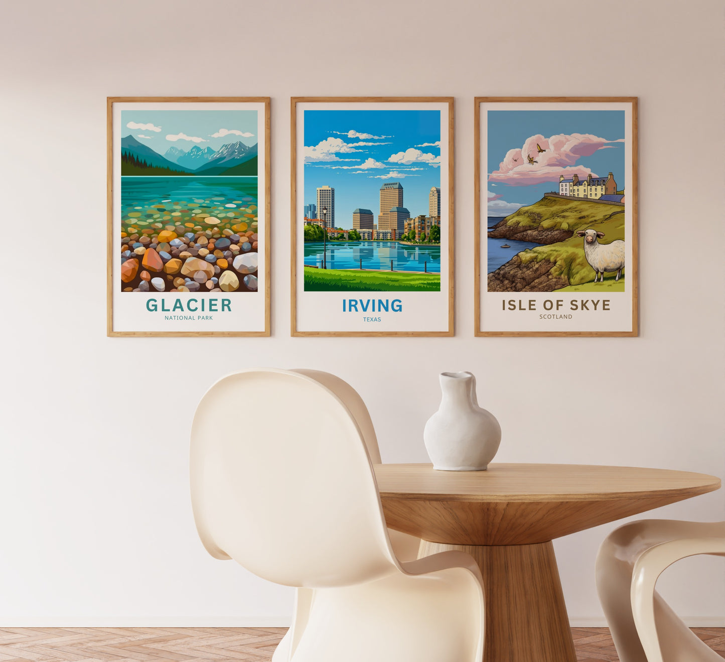 Las Colinas Irving, Texas Travel Poster - Beautiful Day View