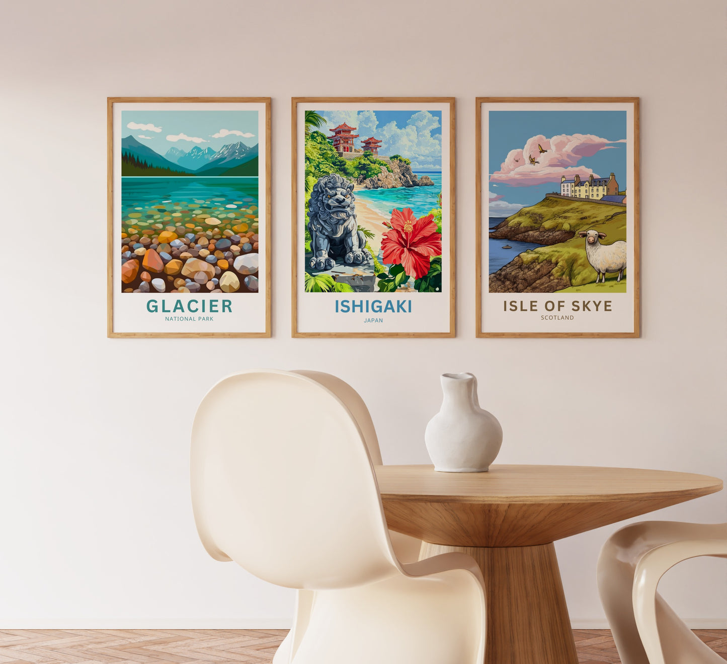 Ishigaki Travel Poster - Shisa Island Guardians