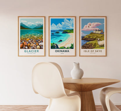 Okinawa Beach Travel Poster  - Japan Captivating Island