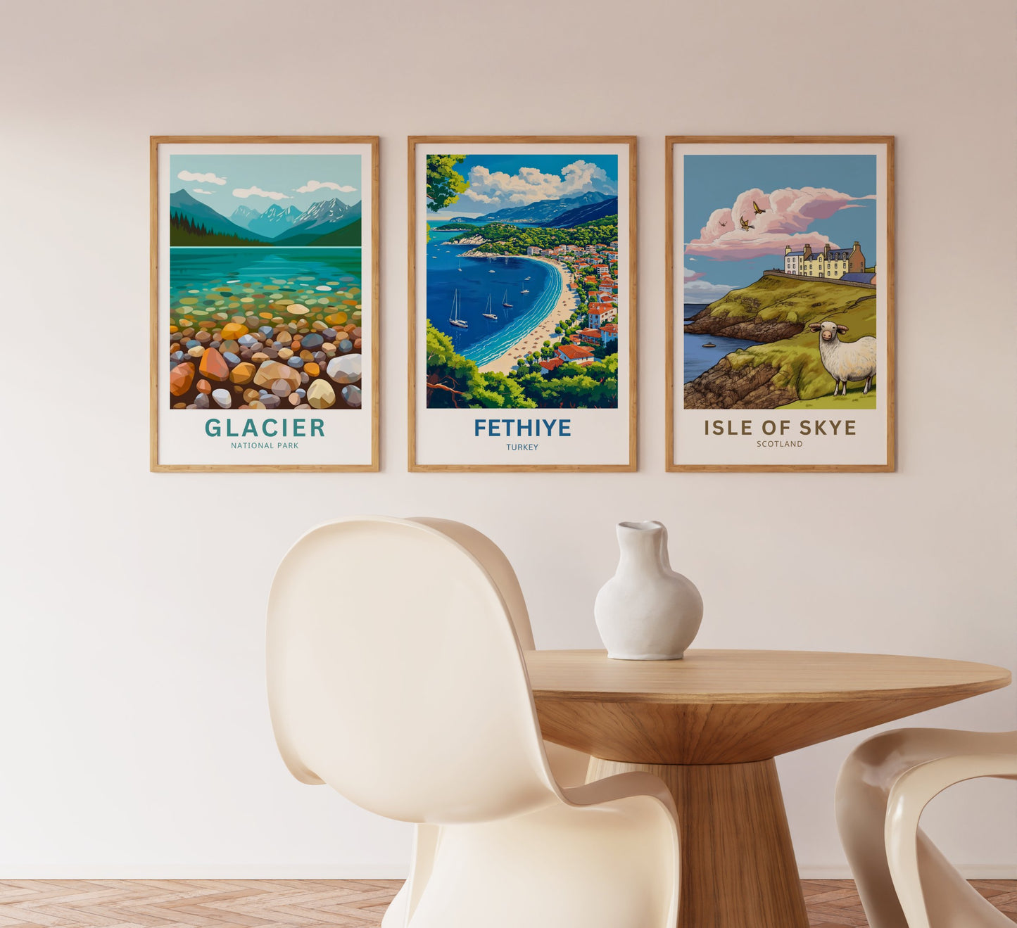 Fethiye Travel Poster - Charming Turkey's Coastal Town View